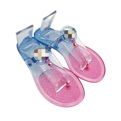 China 2022 Designer TB PVC Sandals Slides Lady Luxury Flip Flops Slipper Beach Outdoor Fashion Trend Summer Shoes For Women for sale