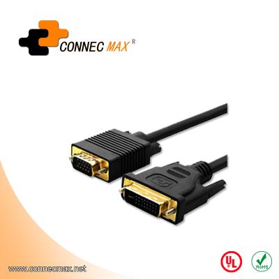 China Monitor Gold Plated DVI24 + 1 to VGA Male to Male Monitor Cable for sale