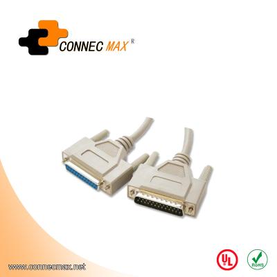 China PDA DB25 25pin Serial Port Male/Female Extension Cable For Printer for sale