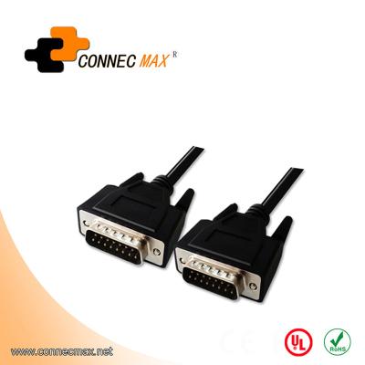 China PDA DB15 15 Pin Serial Port Male/Male Cable for sale