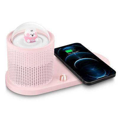 China High Quality Night Light Support Fast Charging Cute 3 In One Travel Portable Useful Wireless Charger for sale