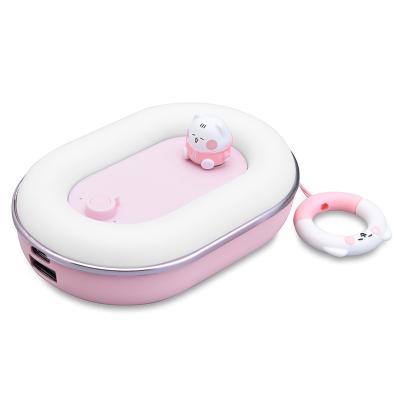 China Cute Winter Pocket Portable Mini Hand Warmer Power Bank Pink with LED Display and Cute Pattern for Electric Hot Water Hand Warmer for sale