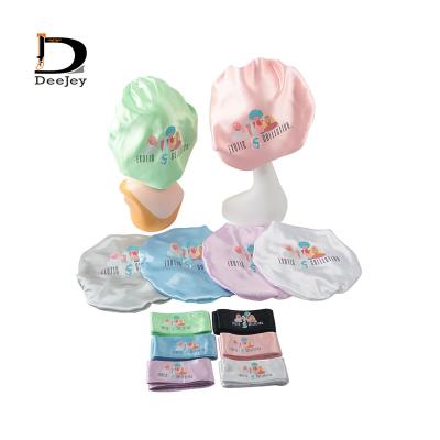 China Wholesale Customized Silk Sleep Hat Hoods Printed by Character Logo Labels and Brim Wrap Designer Hair Hoods for sale