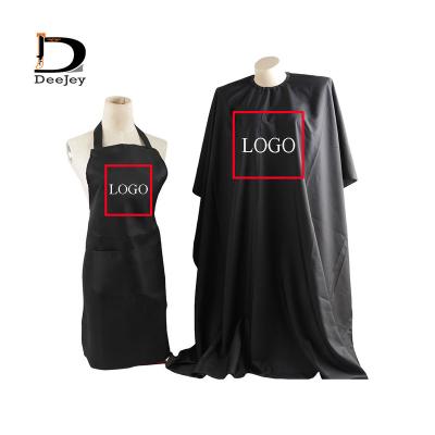 China Logo Beauty Barber Capes Custom Hairdressing Cutting Cape Waterproof Salon Cape and Apron with CA Designs for sale