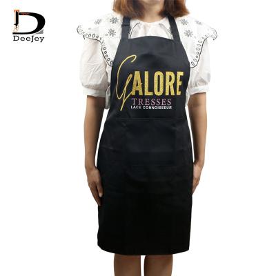 China Waterproof Customize Waterproof Hairdressing Apron For Barber Styling With Glitter Shiny Logo Salon Apron For Designs for sale