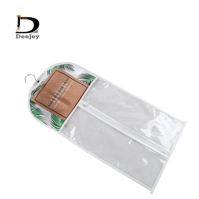 China Custom Logo Printed Satin Wig Storage Bag With Zipper Plastic Bags For Packaging With Hanger for sale