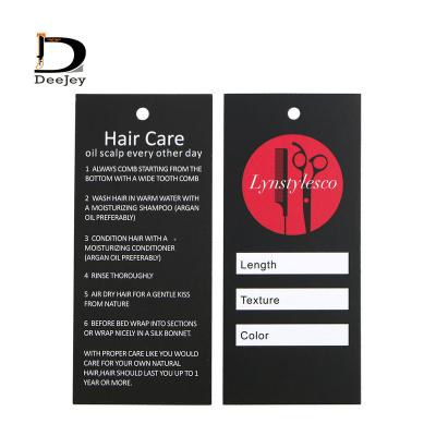 China Viable Brand Name Logo Printed Hair Tag Paper Label For Wig Apparel for sale