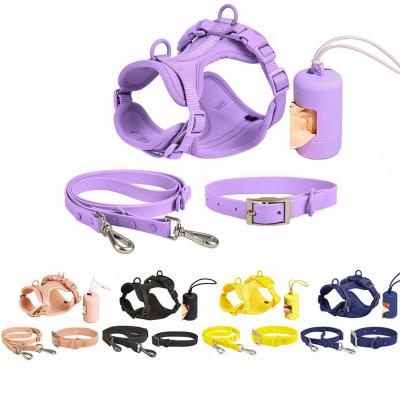 China Hot Selling Custom Dog Harness Vest Belt Pet Manufacturer Tactical Outdoor Sports Dog Collar Leash Harness Set for sale