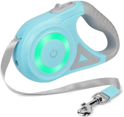 China PNB Reasonable Price Retractable Led Light Dog Leash Stretch and Shrink Led Dog Leash with Flashlight 3m 5m Dog Leash for sale