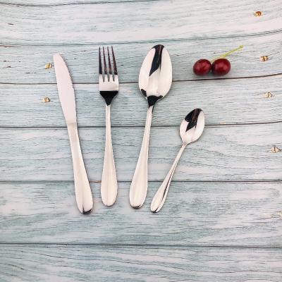 China Cheap Viable Restaurant Flatware Set Silver Dinnerware Spoon Knife Stainless Steel Forks And Cutlery for sale