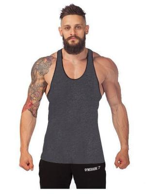 China 2022 Summer Men Workout Fitness Clothing Vest Man Cotton Casual Solid Breathable Fabric Quick Dry Tank Tops for sale