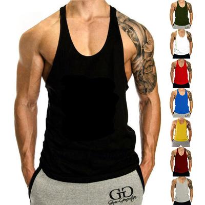 China Dropshipping 2022 Men's QUICK DRY Products Invest Loose Breath Logo Men Gym Tank Tops Custom Made Sleeveless Plain Fabric for sale