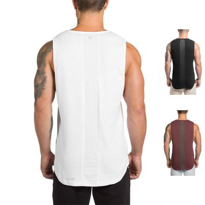 China Wholesale Hot Sale QUICK DRY Custom Loose Sleeveless Breathable Gym Tank Tops Men Summer Patchwork Fabric Man Tops for sale