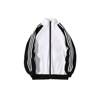 China QUICK DRY Varsity Jacket Men 2022 Custom Logo Stripe Jacket Sports Men Bomber Jacket Spring Autumn Long Sleeve for sale