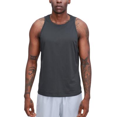 China Wholesale QUICK DRY Mens Tank Tops Singlet O Neck Sports Top Solid Casual Sleeveless Vest Outside Fitness Tank Tops Mens Gym Clothing Mens Tank Tops for sale