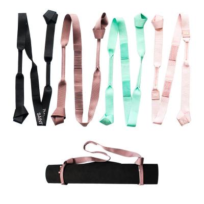 China Wholesale Custom Elasticity Amazon Logo Newly Designed Elastic Belt Nylon Braid Carry Strap For Yoga Mat for sale