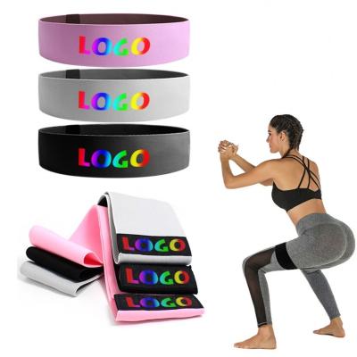 China Polyester Fabric Custom Design Multi Loops Nylon Fitness Yoga Resistance Band for sale