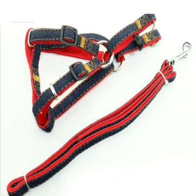 China Customized Padded Adjustable Logo Pet Collars And Leashes Polyester Dog Collar And Leash Set For Pet Traction Band for sale