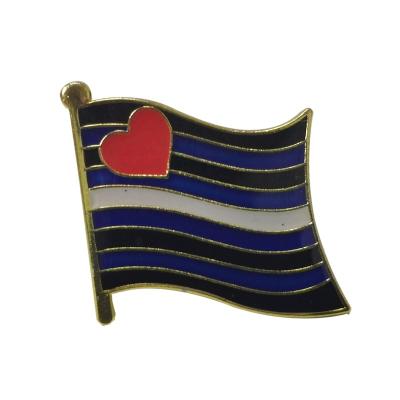 China Europe LGBT GAY PRIDE LEATHER PRIDE FLAG LATCH PIN for sale