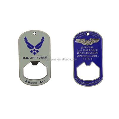 China America United States Air Force Commemorative - U.S. Air Force Dog Tag Bottle Opener Coin for sale