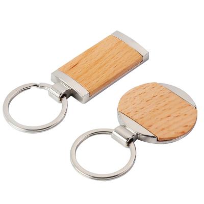 China Promotion Gift Printing Blank Wooden Keychain Wood Logo Custom Keychain for sale