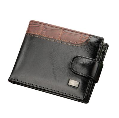 China Wholesale Multicard Men's Casual Wallet With Card Slots High Quality Leather Men's Stitching Short Wallets for sale