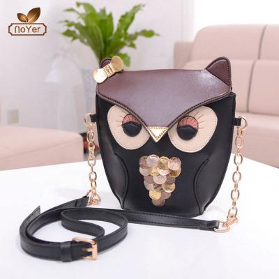 China High Quality Women Stylish Cute Owl Leather Bags And Purses Mobile Phone Animal Pocket Cross Body Bags for sale