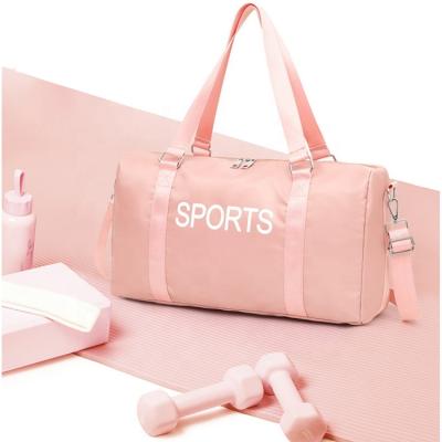 China Pink Foldable Large Designer Fashion Overnight Bag Women Sports Travel Bag Women Custom Duffle Bag Custom Travel Bag Set Cheap for sale