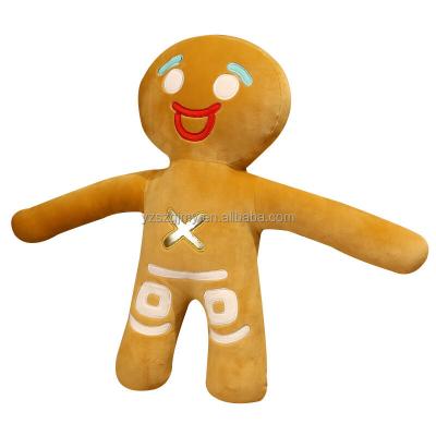 China Home Christmas Lawn Decoration Gingerbread Man Decorations Sit Plush Toys Stuffed Dolls for sale