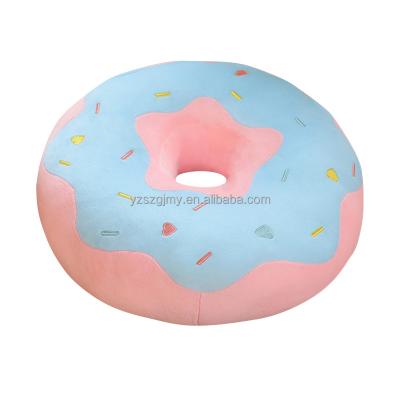 China Kids Gift Free Sample Stuffed Plush Donut Pillow Soft And Comfortable Waistrest Donut Cushion for sale