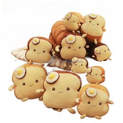 China Promotion IN STOCK Wholesale High Quality Toast Long Small Bread Sliced ​​Shape Pillow Butter Food Soft Kawaii Cute Stuffed Plush Toy for sale