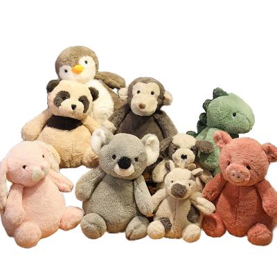 China Cozy Baby Animated Cute Plush Toy Rabbit Koala Dinosaur Bear Monkey Pig Dog Cow Cute The Penguin Stuffed Animal for sale