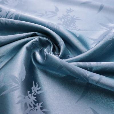 China Double Faced Blue Satin Telas Bordadas Para Pijamas Soft Satin Fabric For Sleep Wear for sale