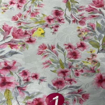 China Double Faced Hot Sale Jacquard Flowers Clothing Material Fabric For Dress Bedsheets for sale