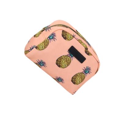 China Portable Waterproof Neceser Make Wholesale Custom Made Women's Vegan Beauty Simple Empty Ladies Travel Makeup Bag Small Pouch Eco-Friendly Cosmetic Bag Pineapple Fiber for sale