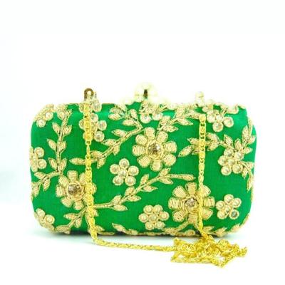 China Luxury Embroidered Dinner Lady Fashion Elegant Women Clutch Bag Handbag Indian Fashion Luxury Evening Clutch Bag for sale