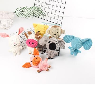 China Stocked Dog Toy Best Interactive Toy Pets Squeaky Plush Stuffed Animal Elephant Pet Products Design for sale