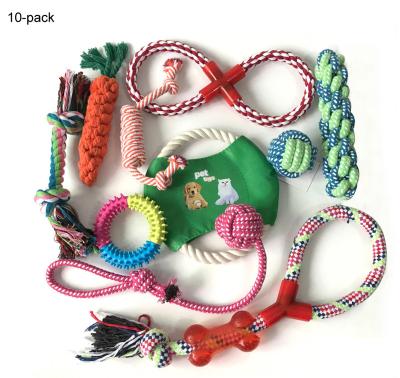 China Viable Wholesales Pet Rope Toys By Package Dog Chew Toy For Tooth Cleaning for sale