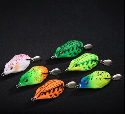 China High Quality Eco-friendly 55mm 14g Frog Lure Bass Bait Frog Artificial Fishing Lure for sale