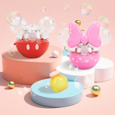 China Plastic factory sound direct dynamic disney cartoon mickey mouse lighting toys sprinkle kids bubble machine for sale