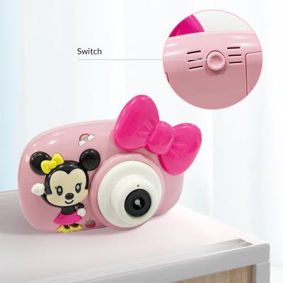 China Disney plastic visual outdoor music minnie one click bubble saver blister pack interactive light gun camera for sale