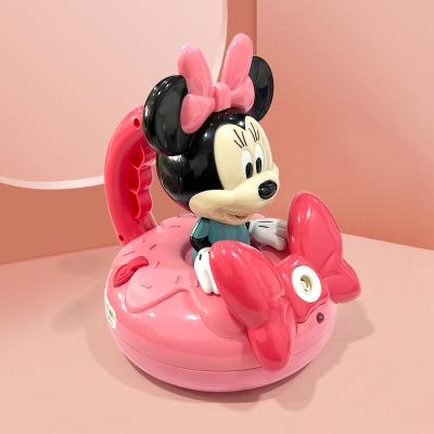 China Best Selling Disney Material Cute Princess Shape Items ABS Plastic Donut Electric Magic Children Bubble Guns Machine For Kid for sale