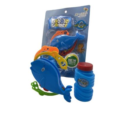 China Best Selling Outdoor Plastic Bubble Gun Bubble Water Set Lovely Whale Bubble Machine For Kids for sale