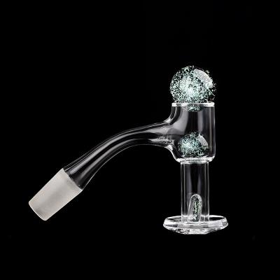 China Quartz Glass Smoking OD20mm Full Solder Terp Slurper Mixer Quartz Sausage Set with 2 Star Glass Balls and 1 Pill for sale