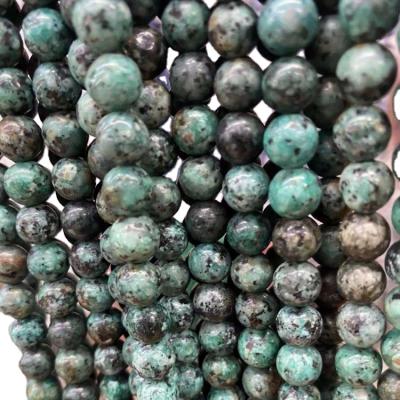 China Bracelet 6/8/10mm Natural Pine Stone DIY Round Beads Turquoise Accessories African Pine Stone Imperial Stone Gemstone for sale