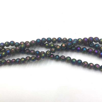 China Wholesale Natural Stone Bracelet Round Beads Colorful Volcanic Bead 6/8/10mm Lava For Jewelry Making Stone for sale