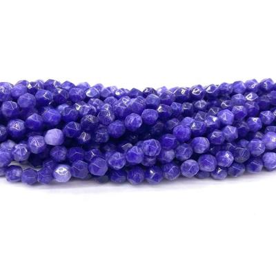 China High Quality Stone Purple Gemstone 8mm Faceted Natural Stone Beads For Jewelry Making for sale