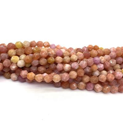 China High Quality Red Gemstone 8mm Stone Cotton Faceted Natural Stone Beads For Jewelry Making for sale