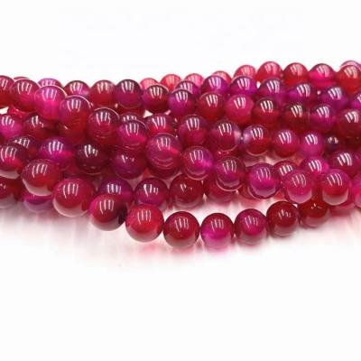 China Bracelet natural wine red agate stone beads loose round 6/8/10mm beads natural smooth wine red agate for diy bracelet for sale