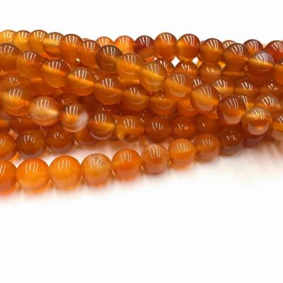 China Wholesale Bracelet Red Agate Beads Loose Round 6/8/10mm Natural Smooth Beads For Jewelry Making for sale